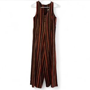 Jeffrey & Dana by Linda Huntley BoHo 70s 80s Wide Leg Jumpsuit Size Small